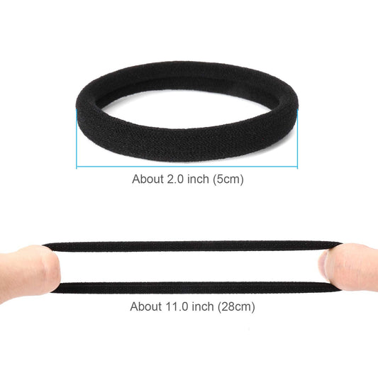 50PCS Black Hair Ties