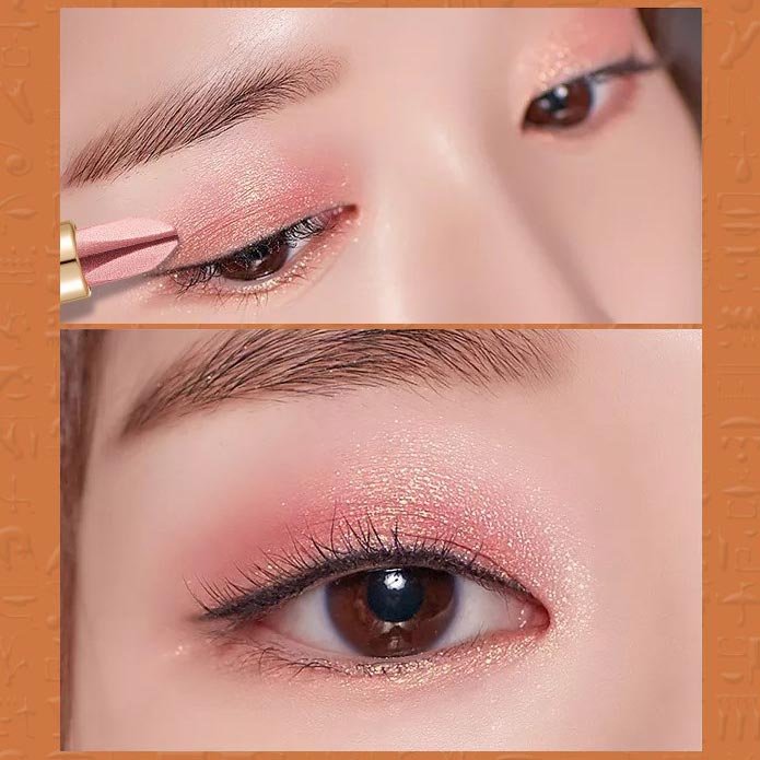 [Gift for Delicate Woman] 4pcs Double Color Light Luxury Eyeshadow Stick for Lazy People