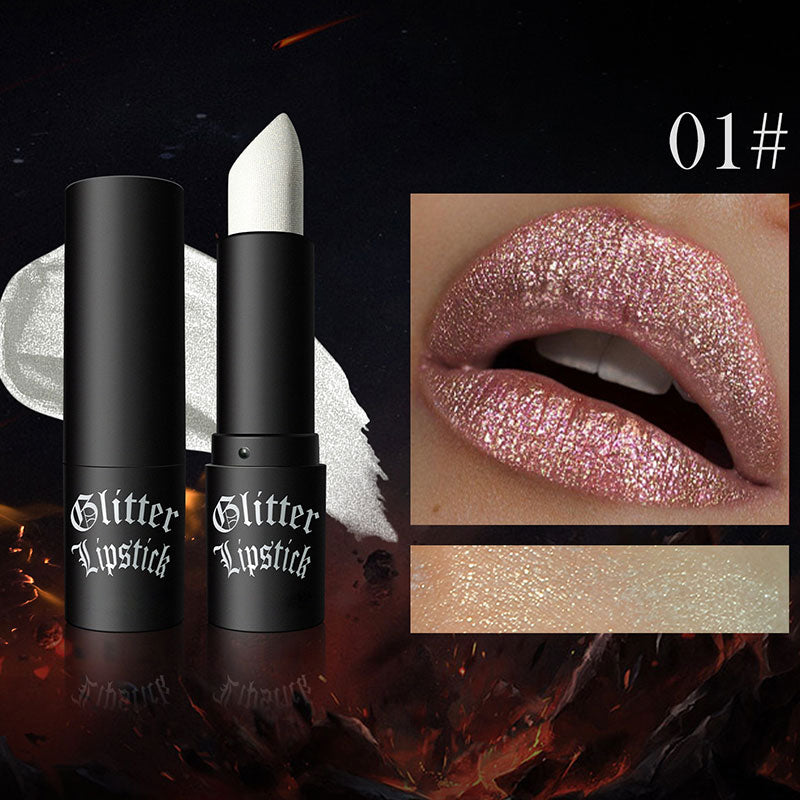 Matte Permanent Lipstick With Fine Glitter