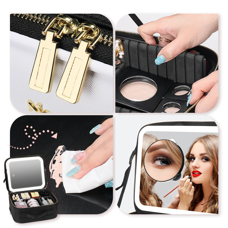 🔥Free Shipping🔥Portable Makeup Bag With LED Mirror